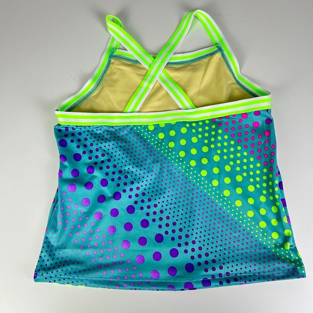 Set of 2 Lands' End Multicolor Printed Pullover Beach Tankini Kids Size 12 & 14 - Picture 7 of 12